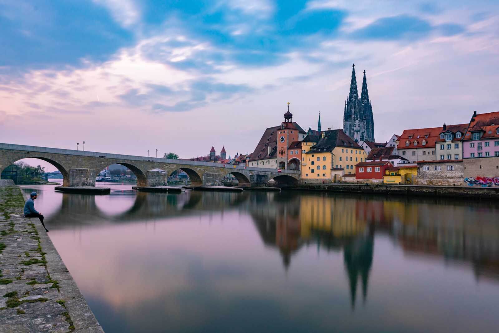 The Stone Bridge in Regensburg Germany