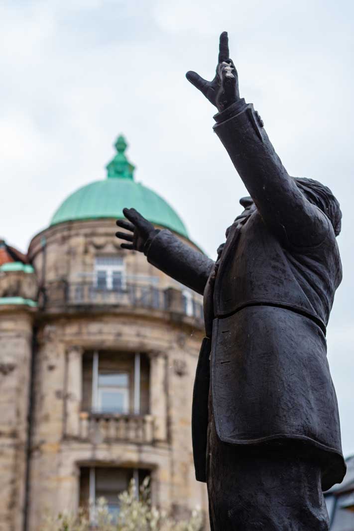 Richard Wagner trail statue in Bayreuth Germany