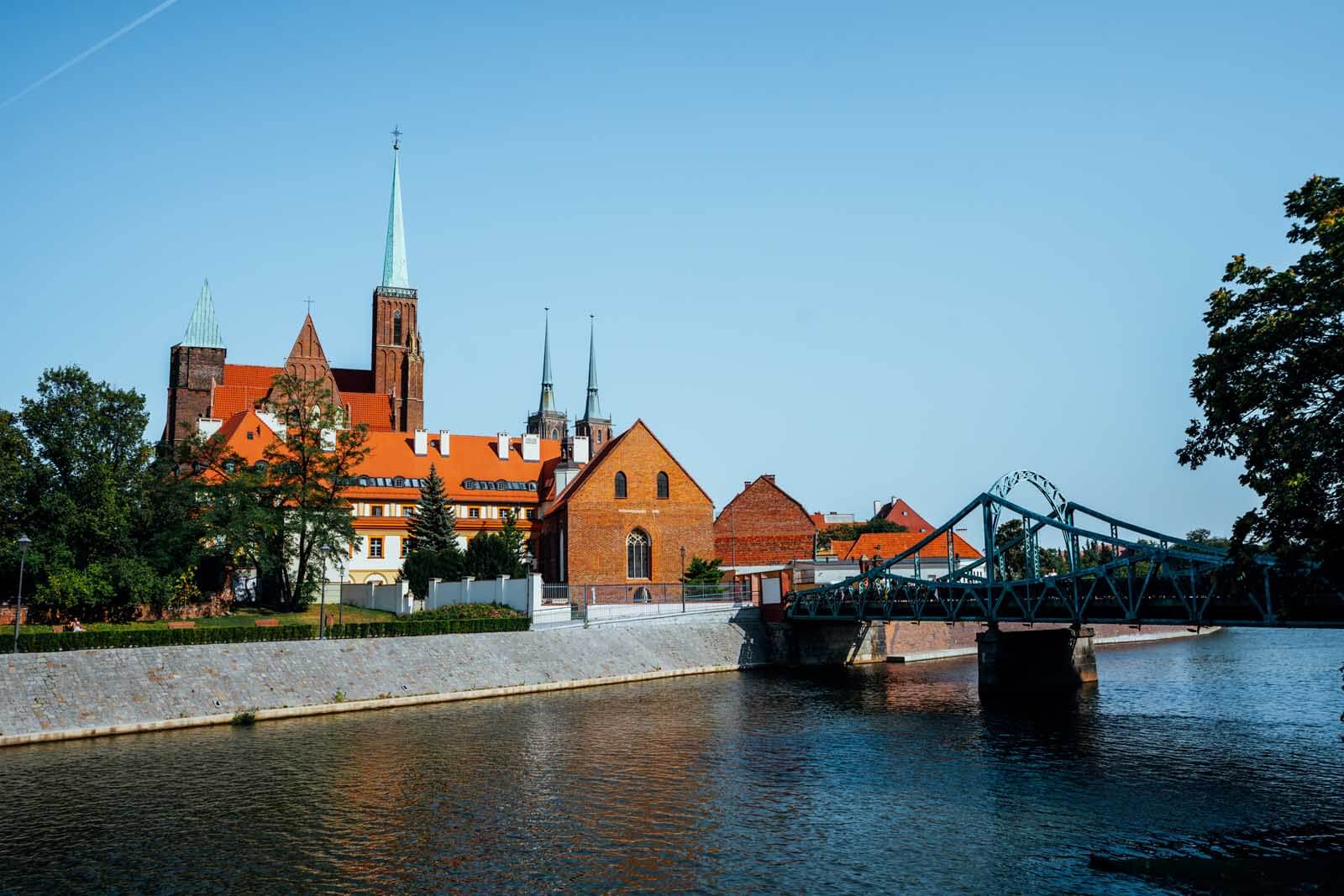 View of the River Oder in Wroclaw