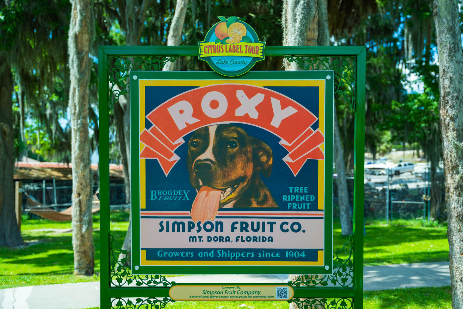 Roxy Citrus Label in Mount Dora Florida part of Lake County's Citrus Label Tour