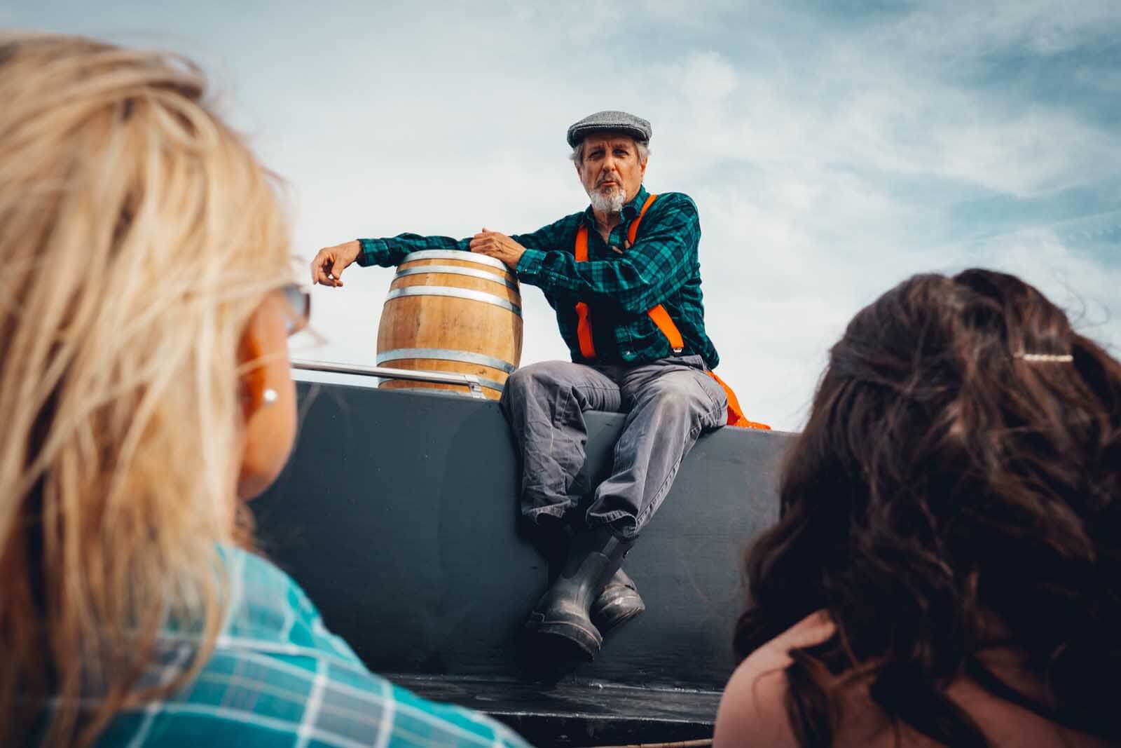 Pierre from Ironworks Distillery on the Lunenburg Distilled culinary tour in Nova Scotia