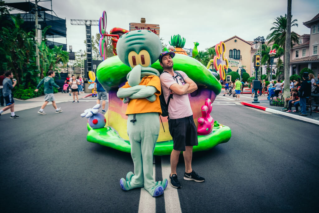 Scott and Squidward at Universal Studios Orlando