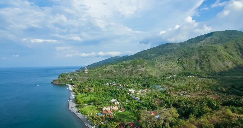 Amed Beach drone view