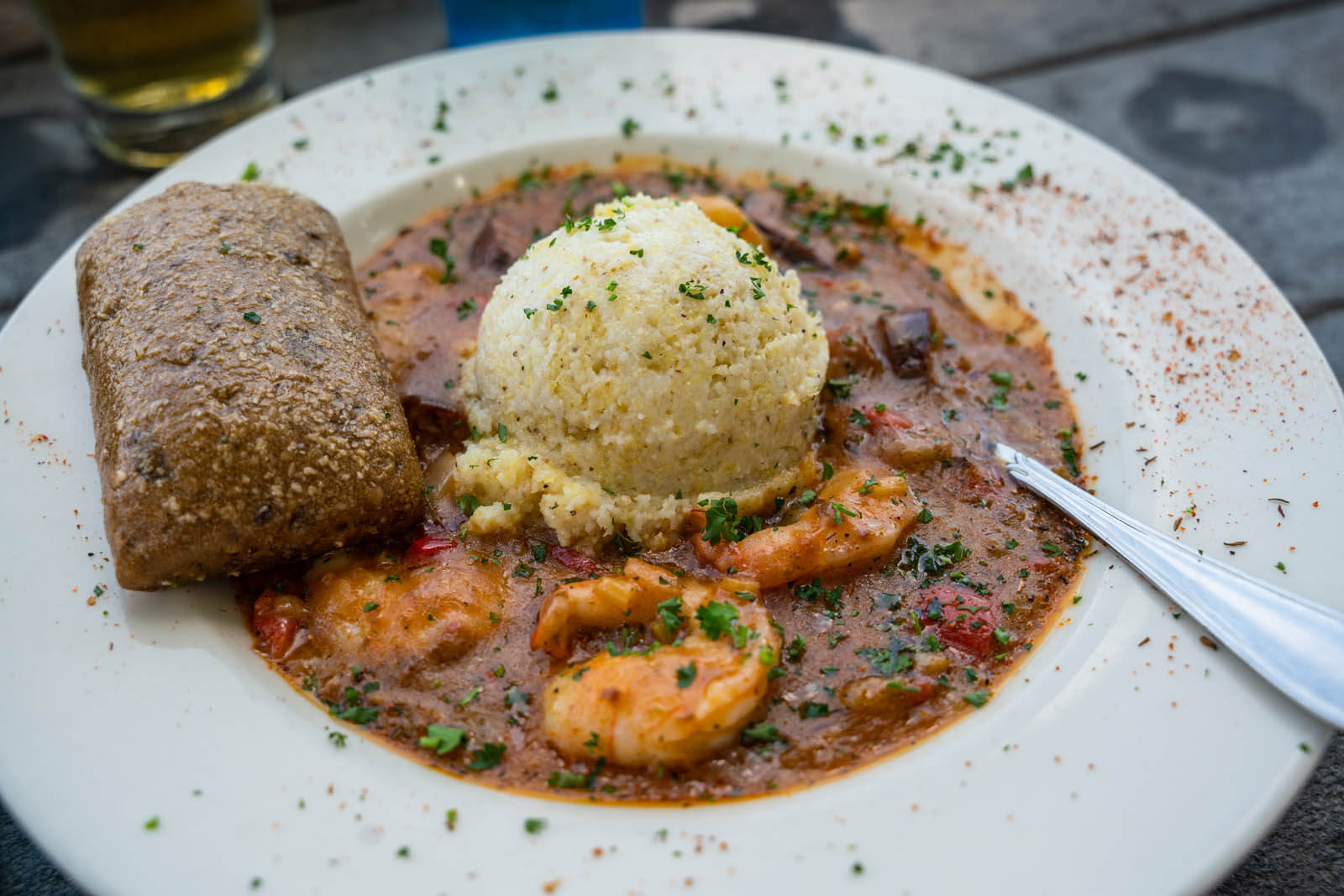 Shrimp and Grits from B Boondocks Bar & Grill in Howey-in-the-Hills Florida