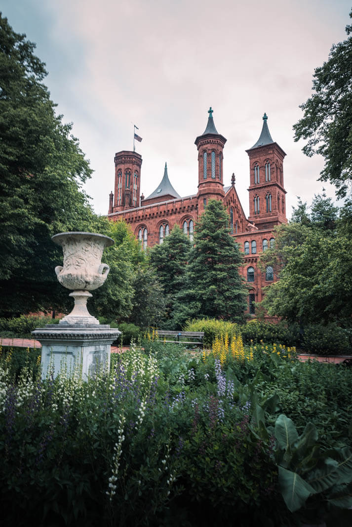 Smithsonian Castle on the National Mall in Washington DC