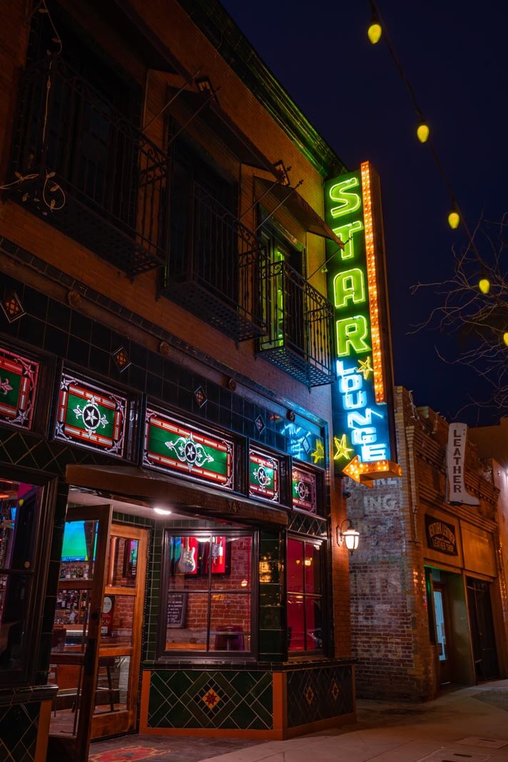 Star Lounge at night in downtown Ventura