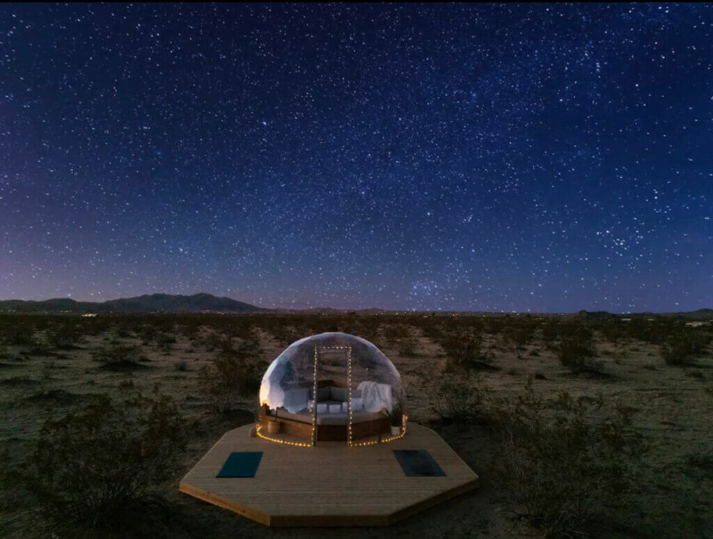 Stargazing-dome-at-Art-of-the-Desert-Airbnb-in-Joshua-Tree-California