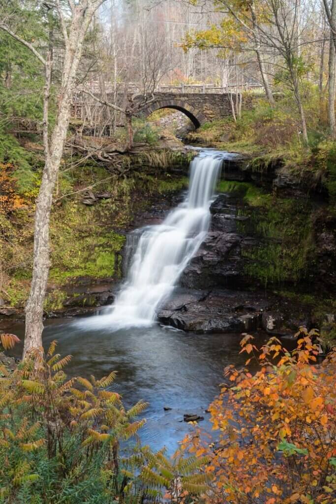 Stratton Falls on site at the Roxbury Motel in Roxbury NY in the Catskills