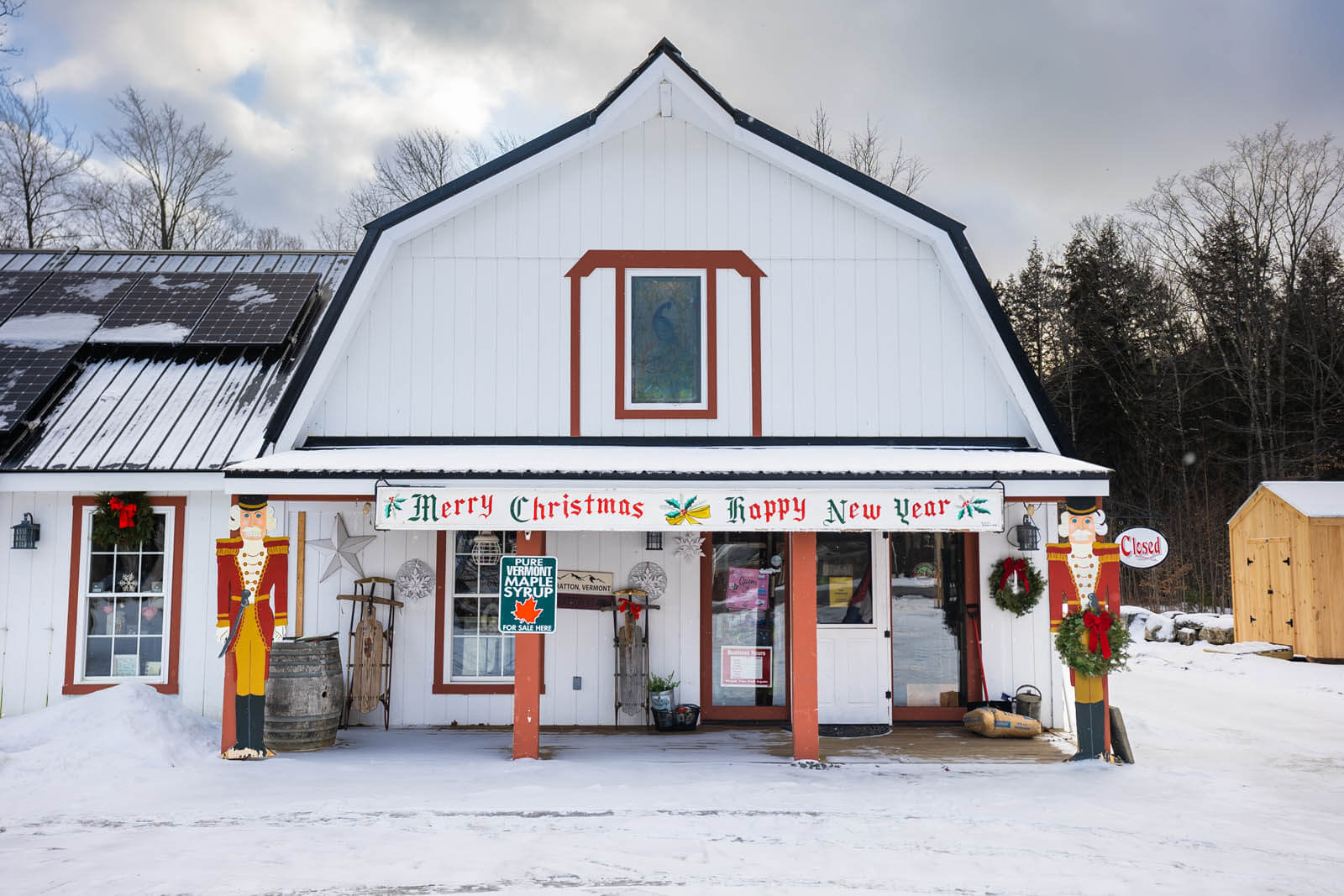 Stratton Parsonage store in Stratton Vermont in winter