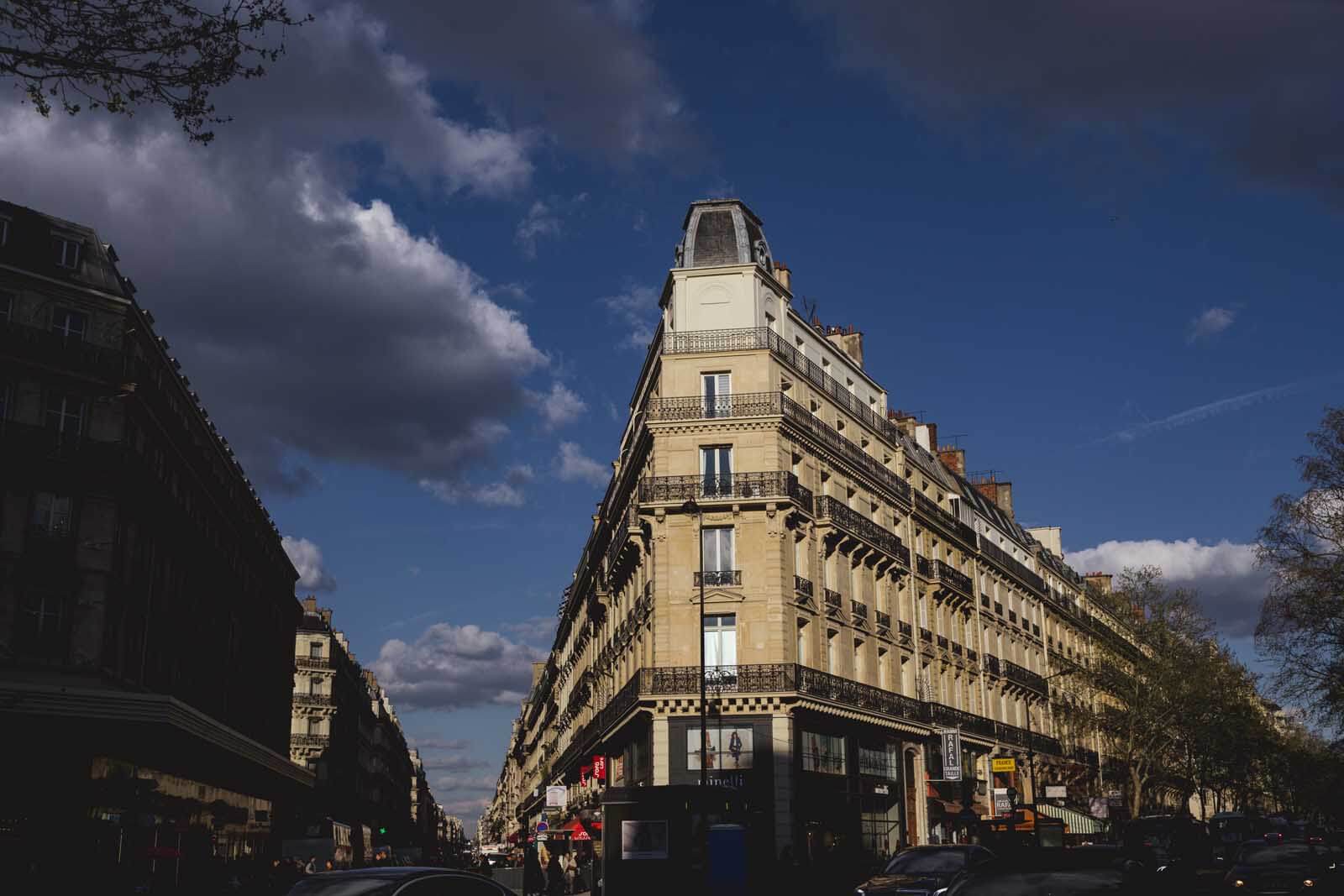 beautiful street in Paris France