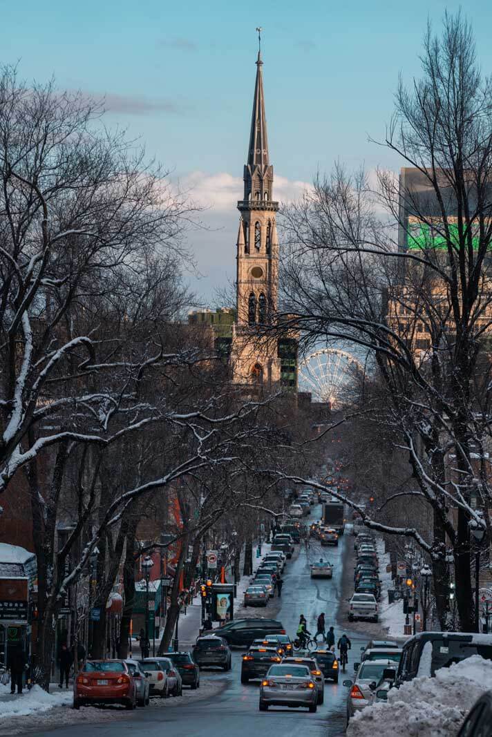 Street scene in Montreal Quebec