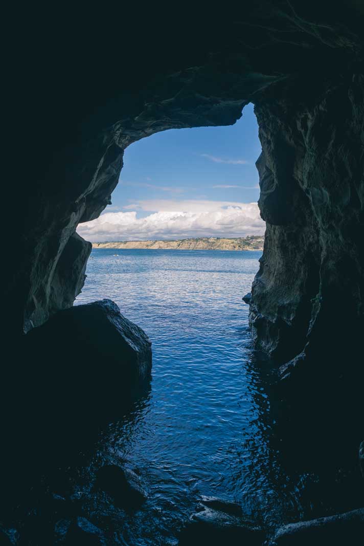 Sunny Jim's Cave to the ocean in La Jolla San Diego