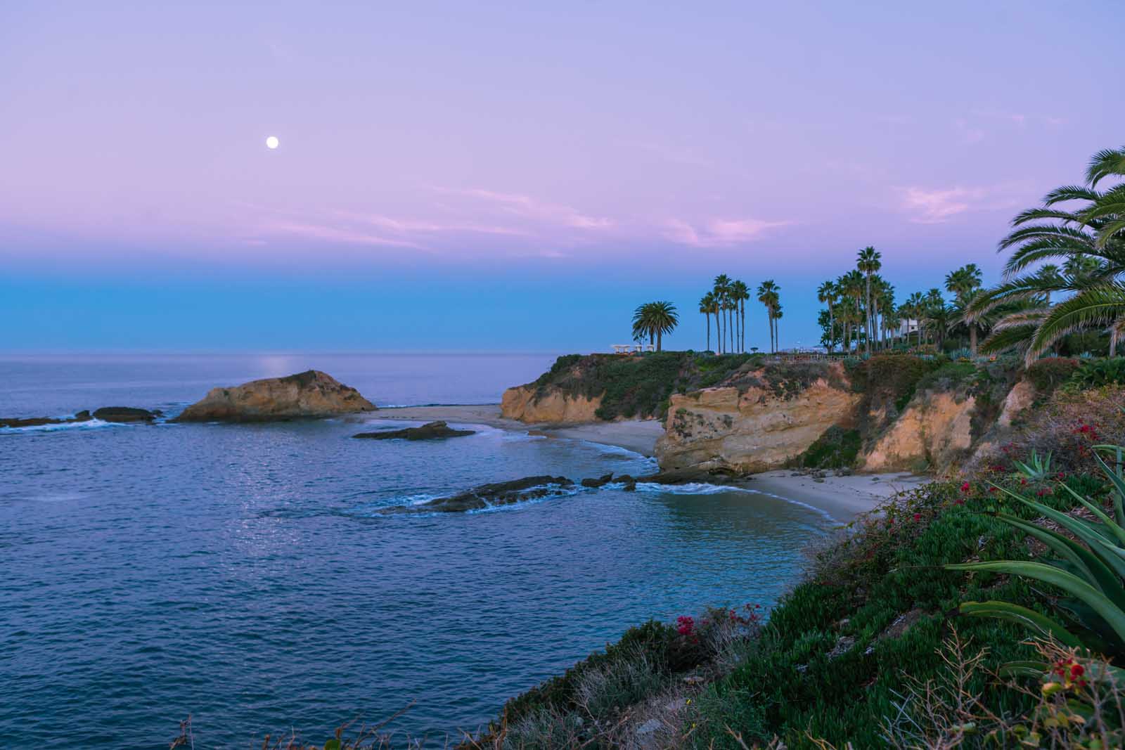 View of the beaches from Montage Resort Laguna Beach.