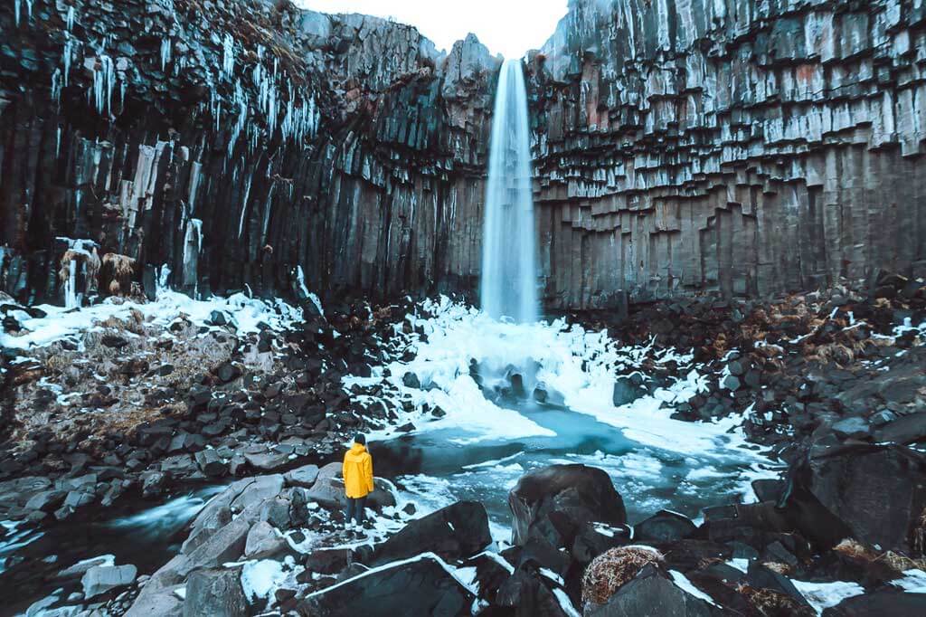 Svartifoss waterfall south of Iceland