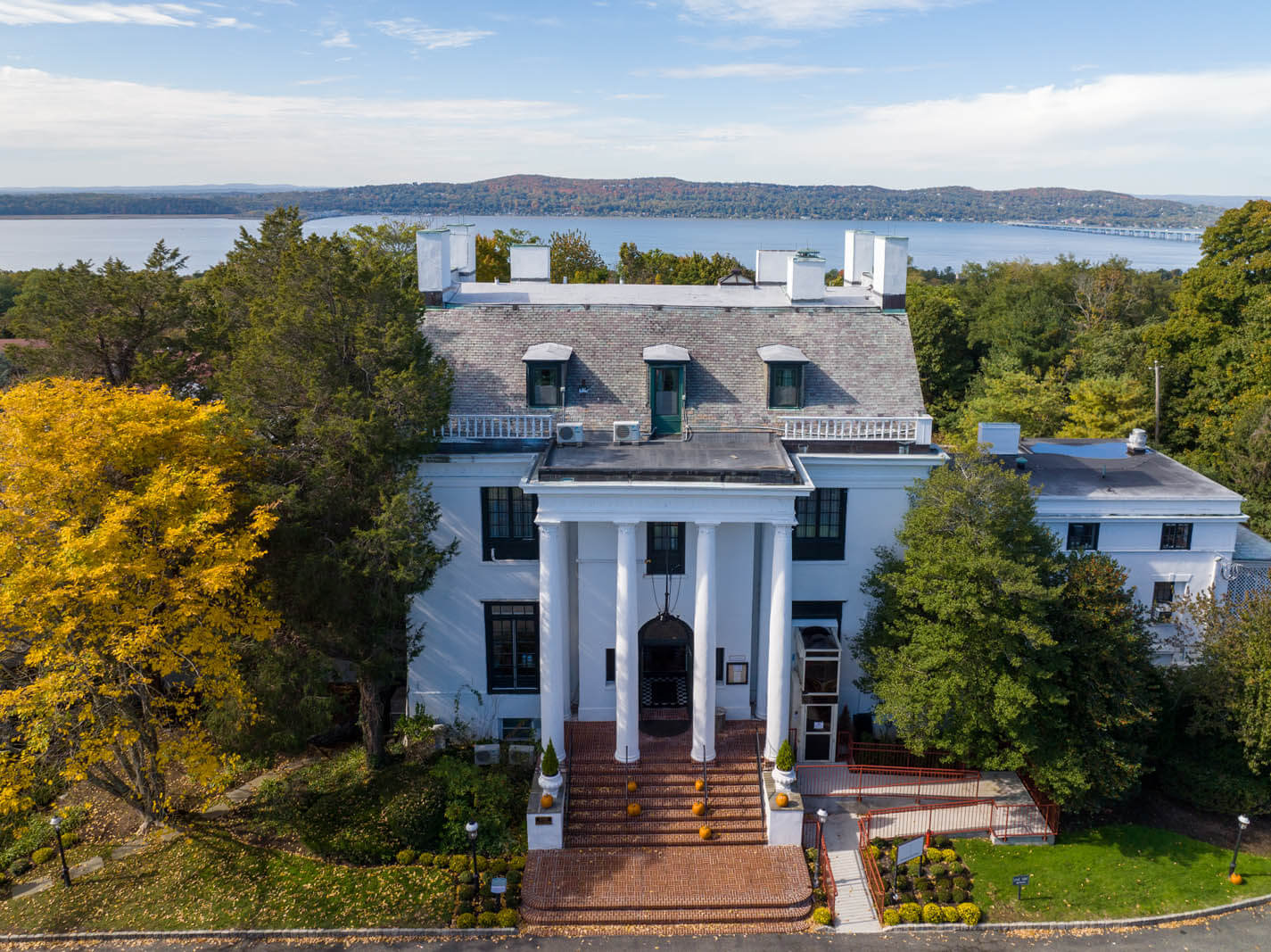 Tarrytown House Estate near Sleepy Hollow New York in the fall