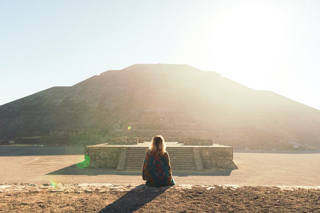 Teotihuacan pyramids at early morning Mexico City