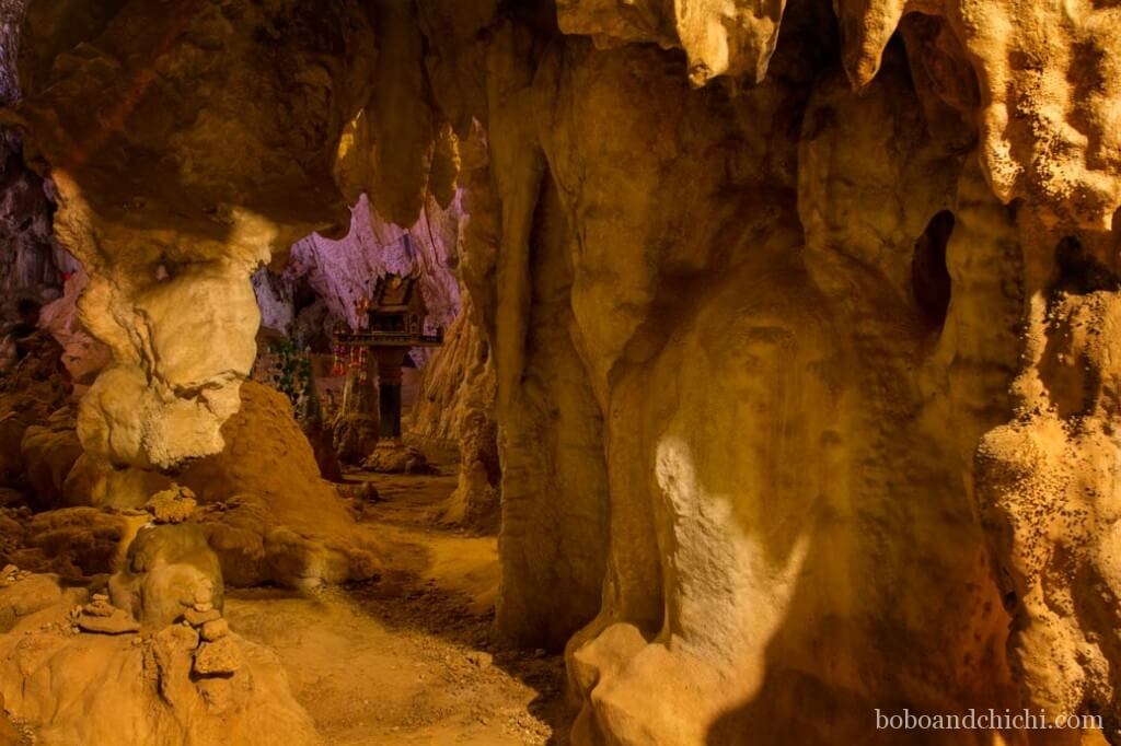 Formations in Tham Nang Aen Cave in Laos
