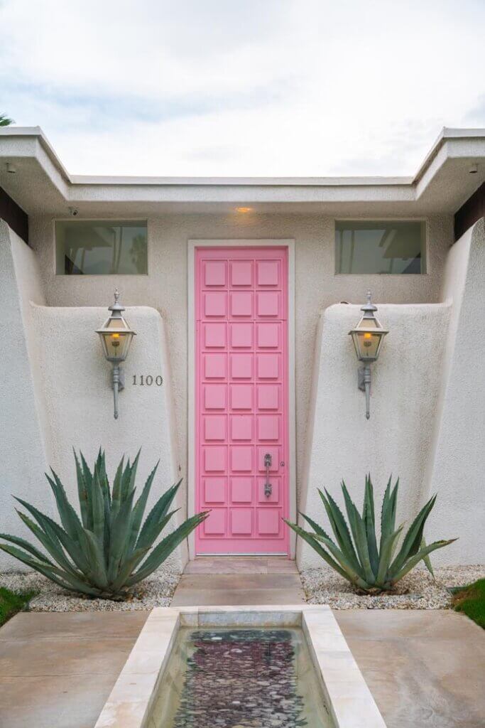 That Pink Door house in Palm Springs at 1100 Sierra