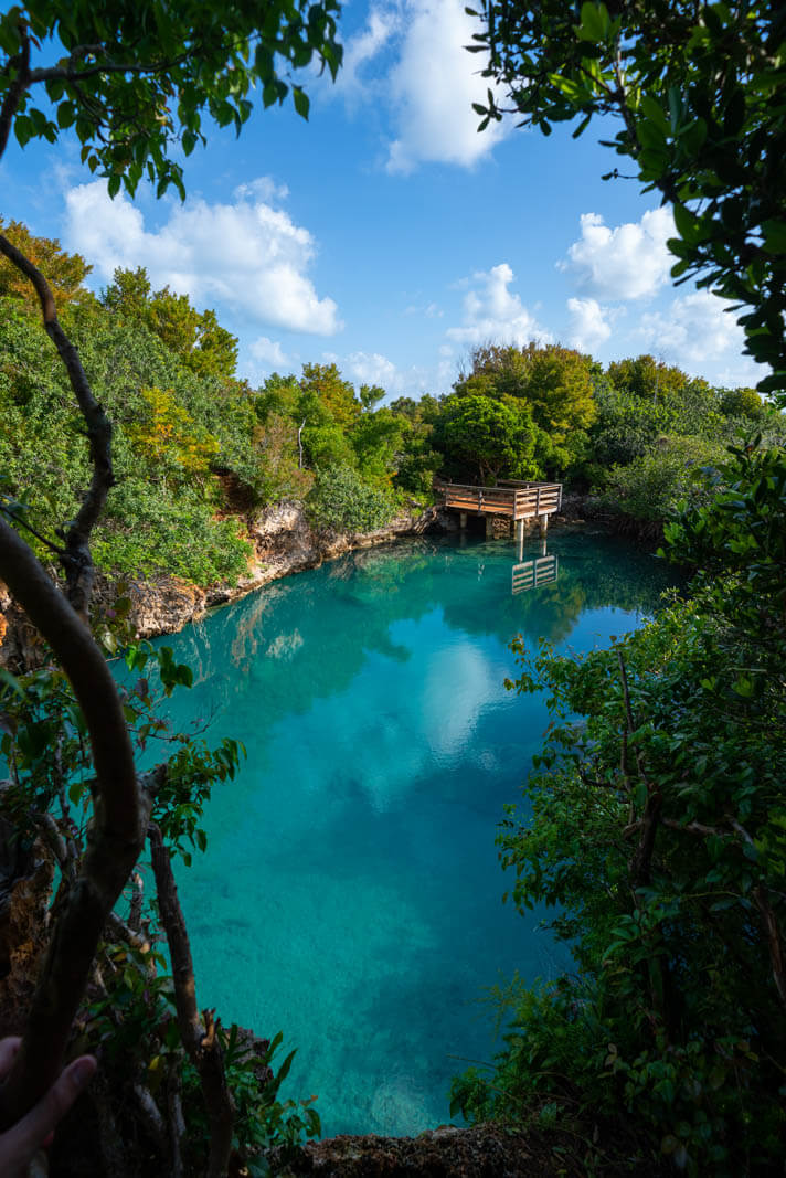 The Blue Hole at Blue Hole Park in Bermuda