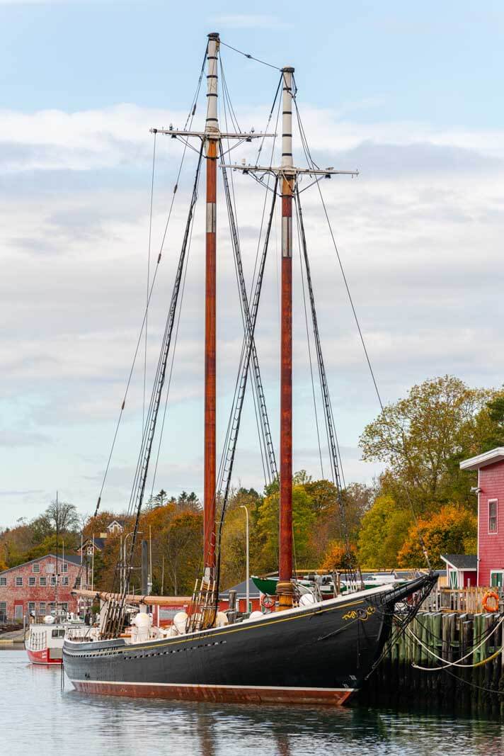 The Bluenose II schooner at the Lunenburg waterfront