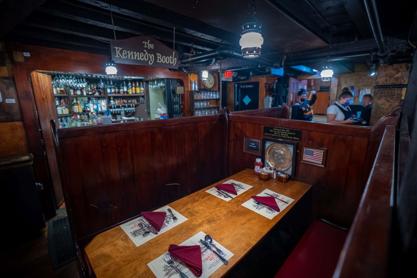 The Kennedy Booth at Union Oyster House in Boston Massachusetts