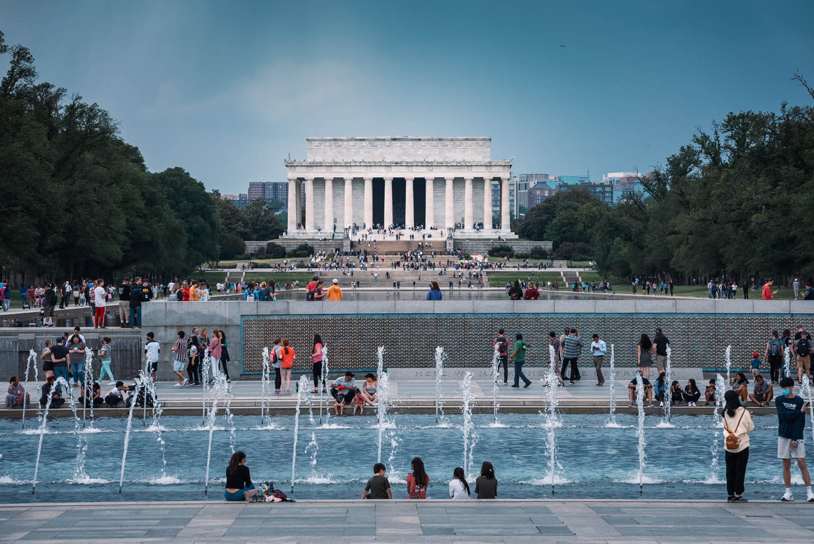 The Lincoln Memorial at the end of the National Mall in Washington DC