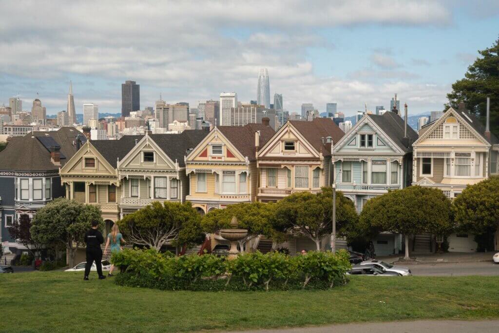 The Painted Ladies of San Francisco seen from Alamo Square Park