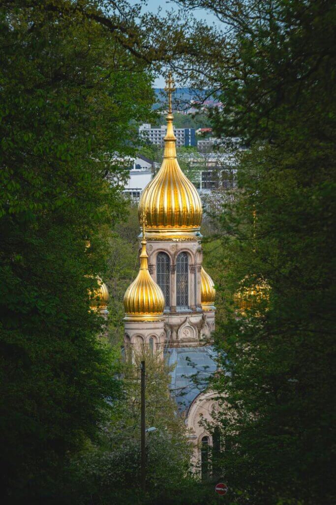 The Russian Orthodox Church in Wiesbaden Germany on Neroberg Hill