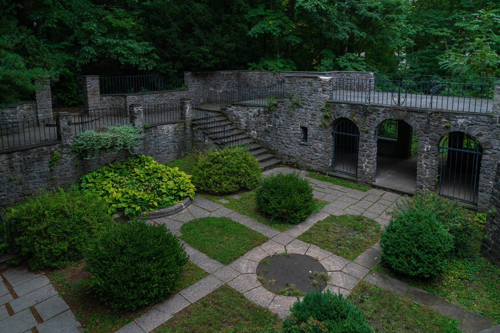 The Sunken Garden at Warner Castle in Highland Park Rochester New York