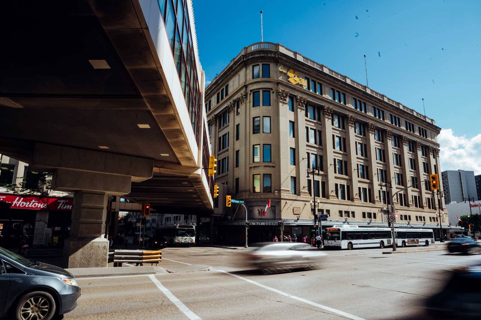 The first Hudson Bay Company Department Store in Winnipeg Manitoba