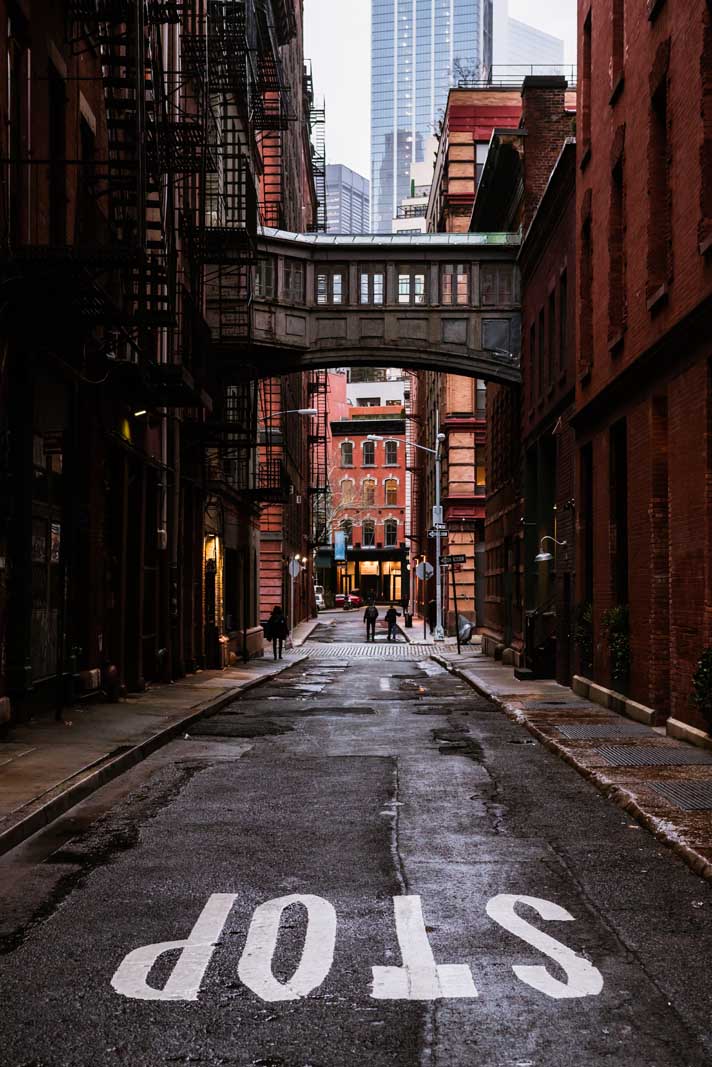 Amazing Side Alley in Tribeca New York City