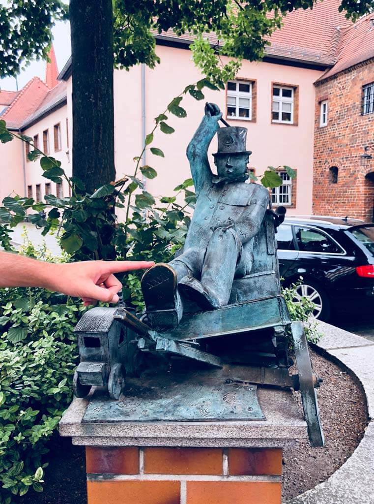 The good luck postman in Cottbus Germany