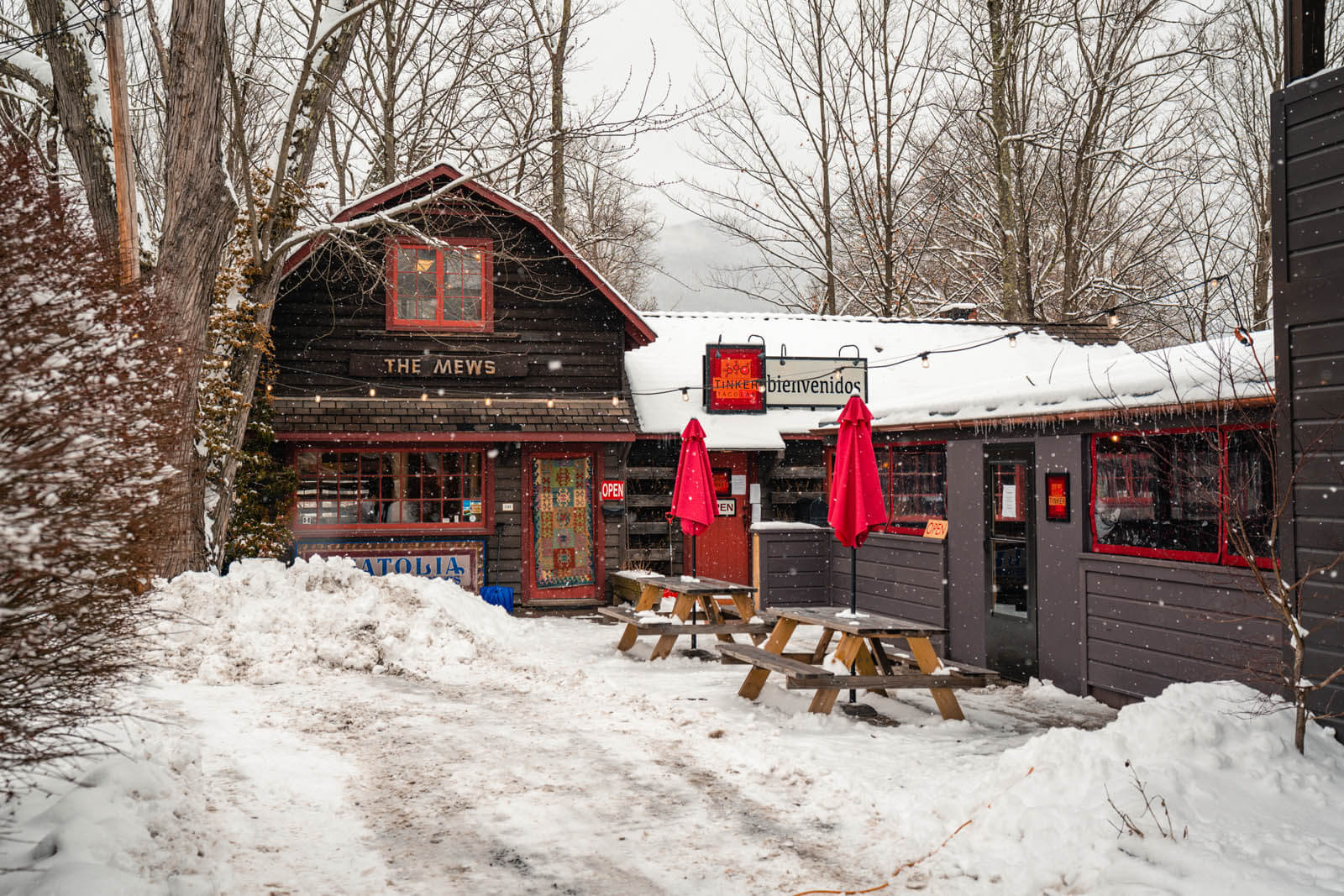 Tinker Street Tacos and the Mews in Woodstock New York in the Catskills