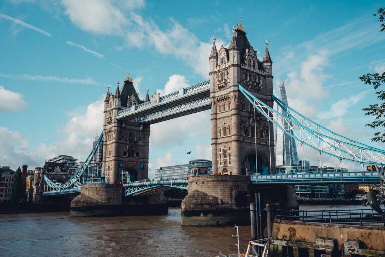 view of the Tower Bridge in London