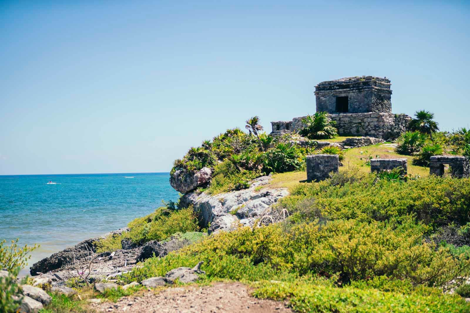 Tulum Ruins overlooking the beach