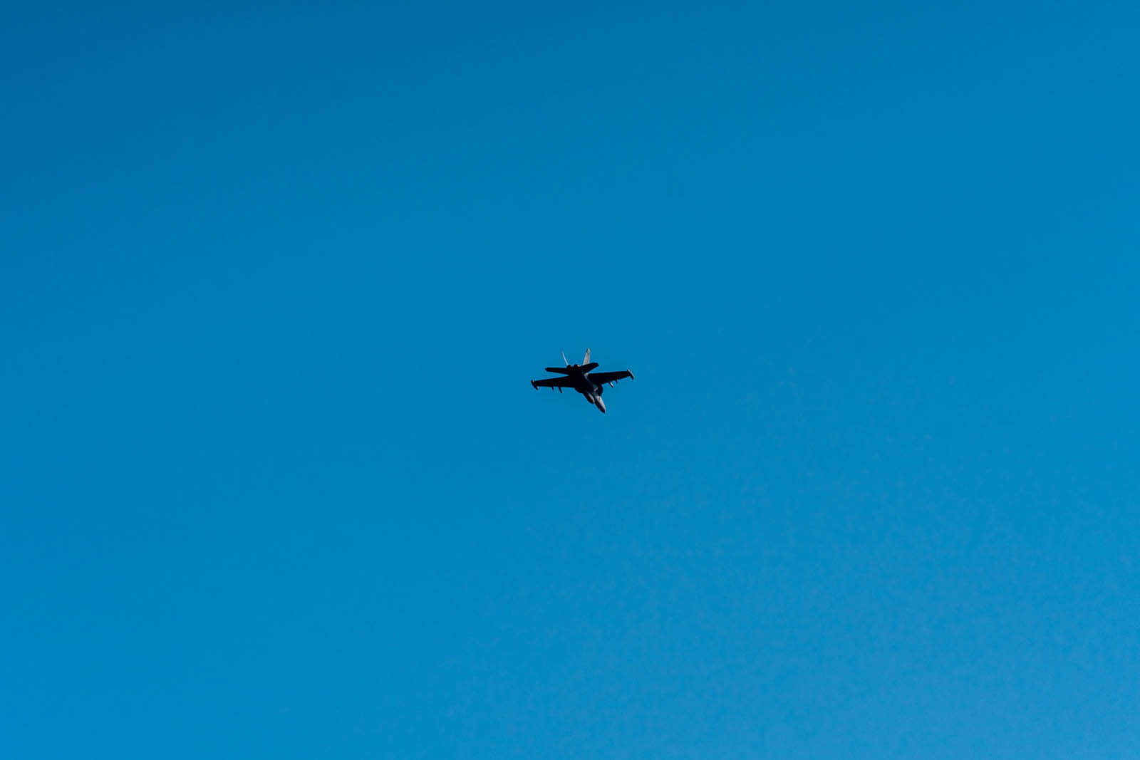 US Naval Jet Flying over Whidbey Island in Washington