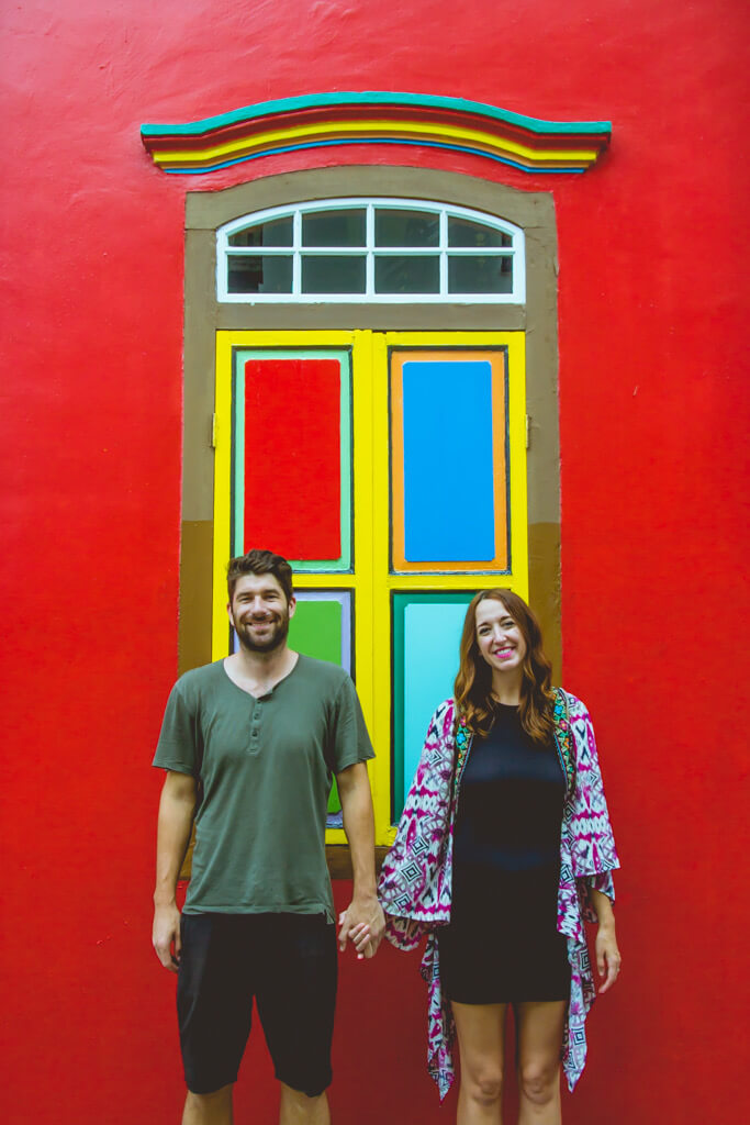 Us in Little India in Singapore