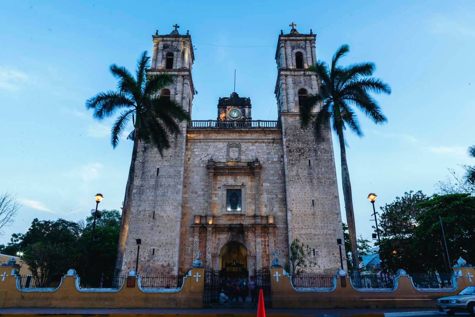 Valladolid city center in Mexico