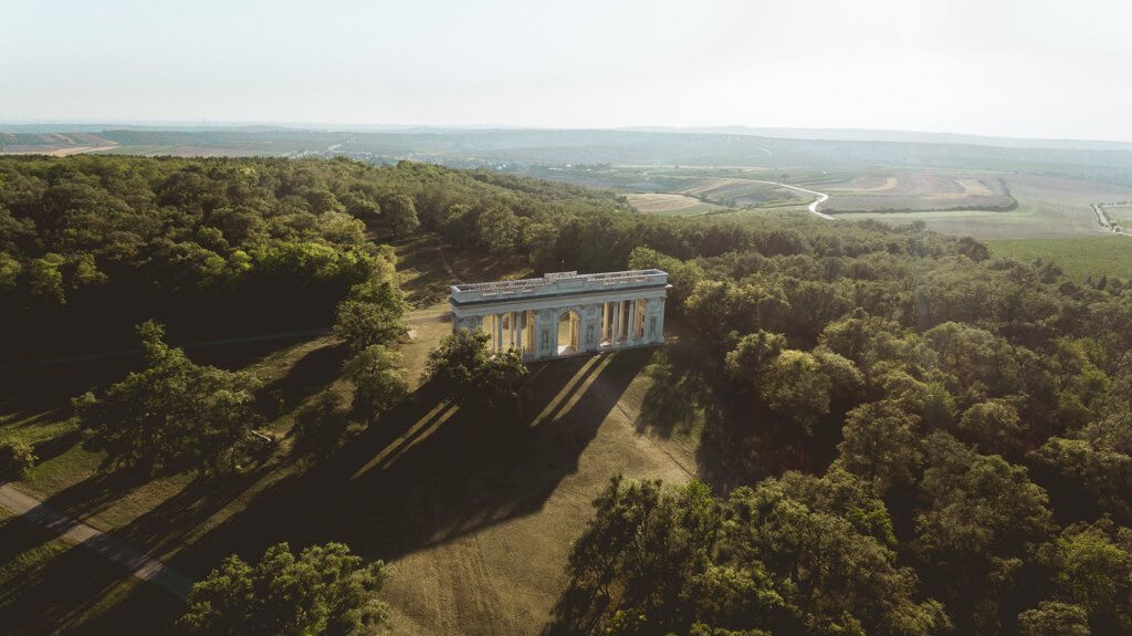 Colonnade at Reistna near Valtice in South Moravia