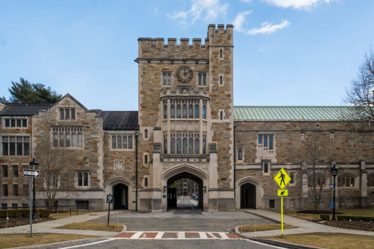 Vassar College campus in Poughkeepsie New York in the Hudson Valley