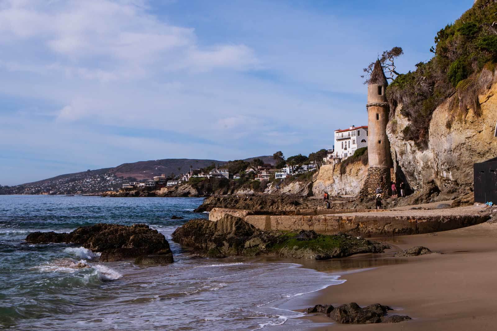 Victoria Beach Pirate Tower in Laguna Beach in Orange County California