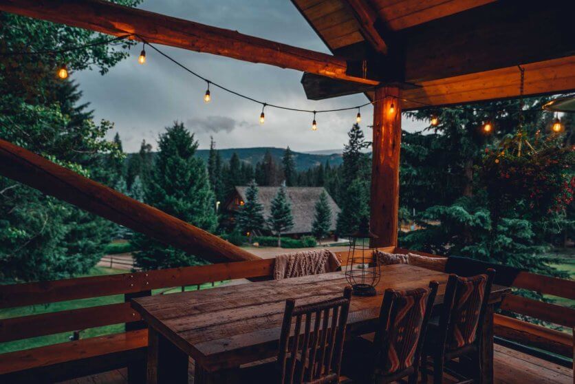 View from Horn and Cantle Restaurant at Lone Mountain Ranch in Big Sky Montana