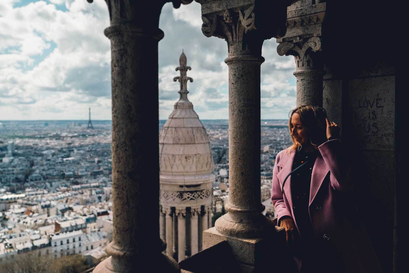 View from the basilica of the Sacred Heart in Montmartre Paris