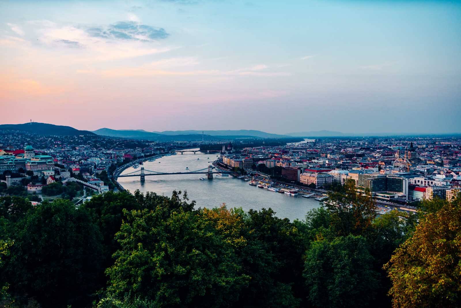 View of Budapest from the Citadella viewpoint