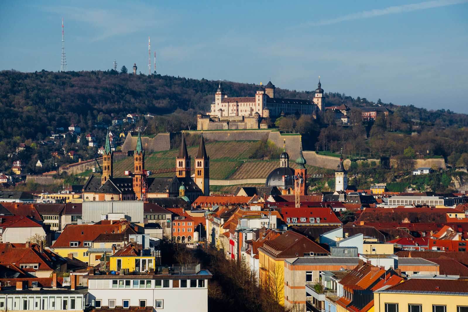 View of Würzburg germany from G Hotel 