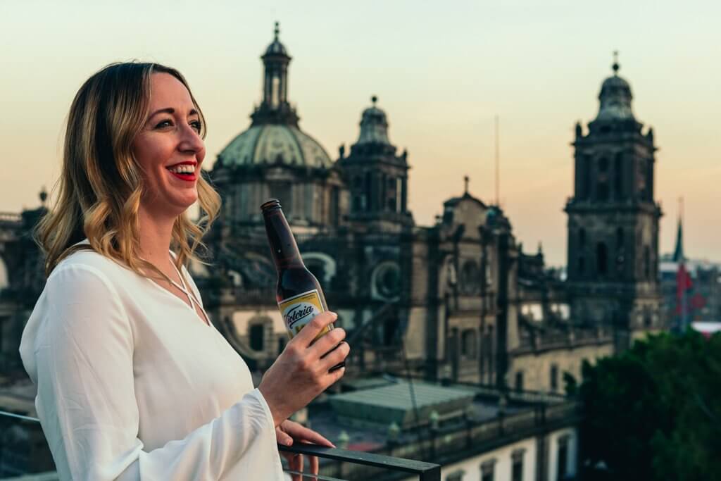 killer view for a drink and sunset in Mexico City