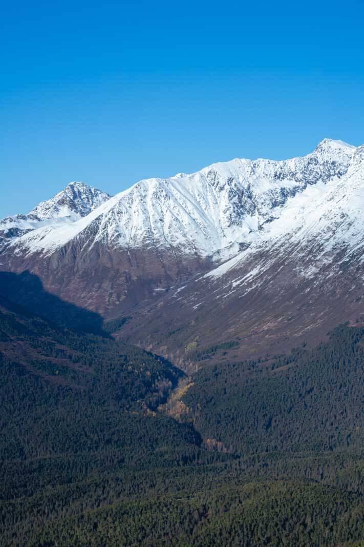 Views of Mountains from Alyeska Resort of Chugach State Park