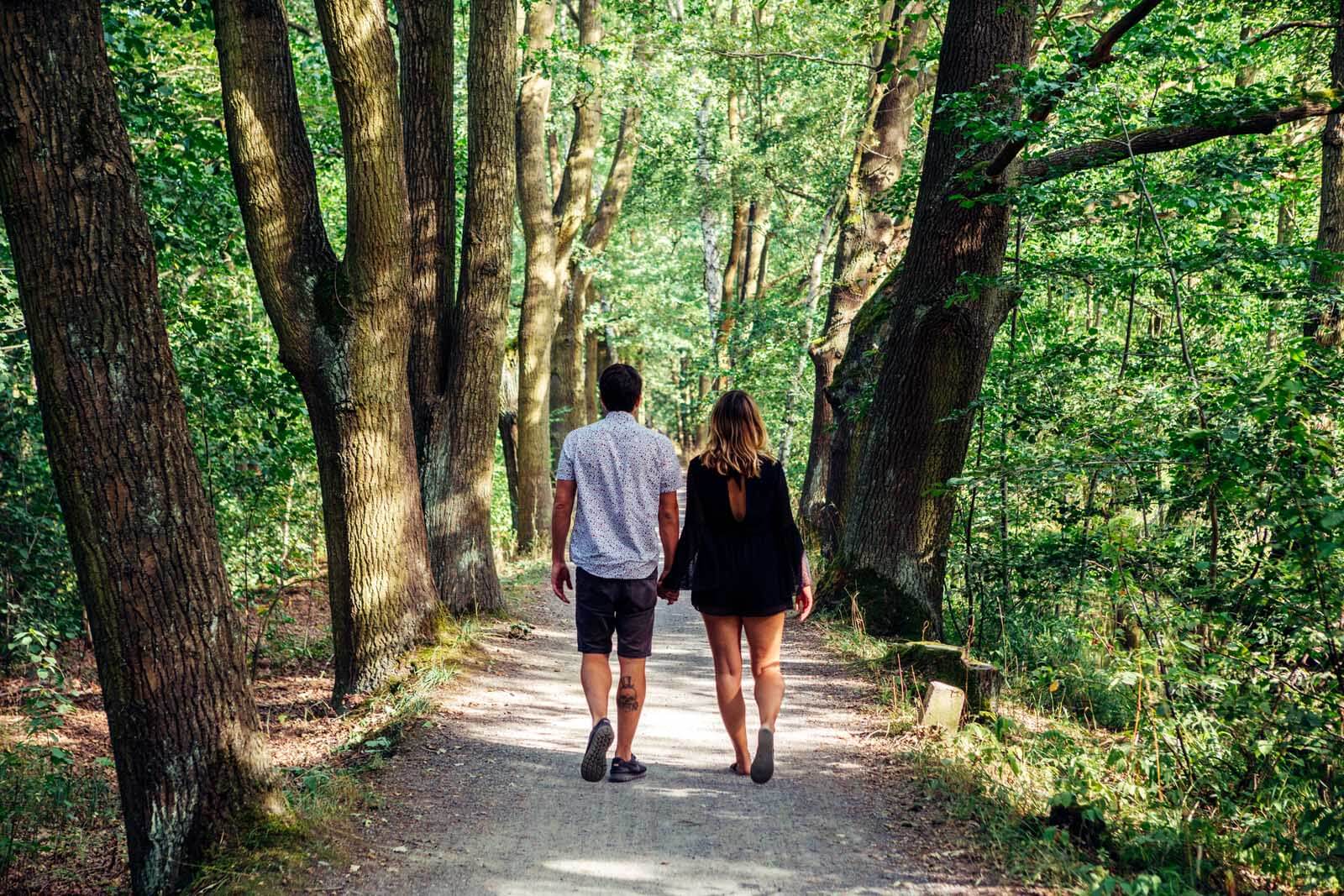 Scott and Megan walking along the gherkin trail 