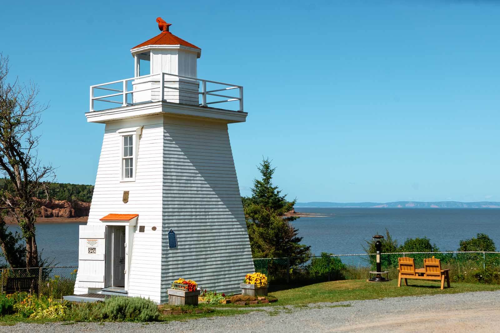 Walton Lighthouse at the Bay of Fundy in Nova Scotia