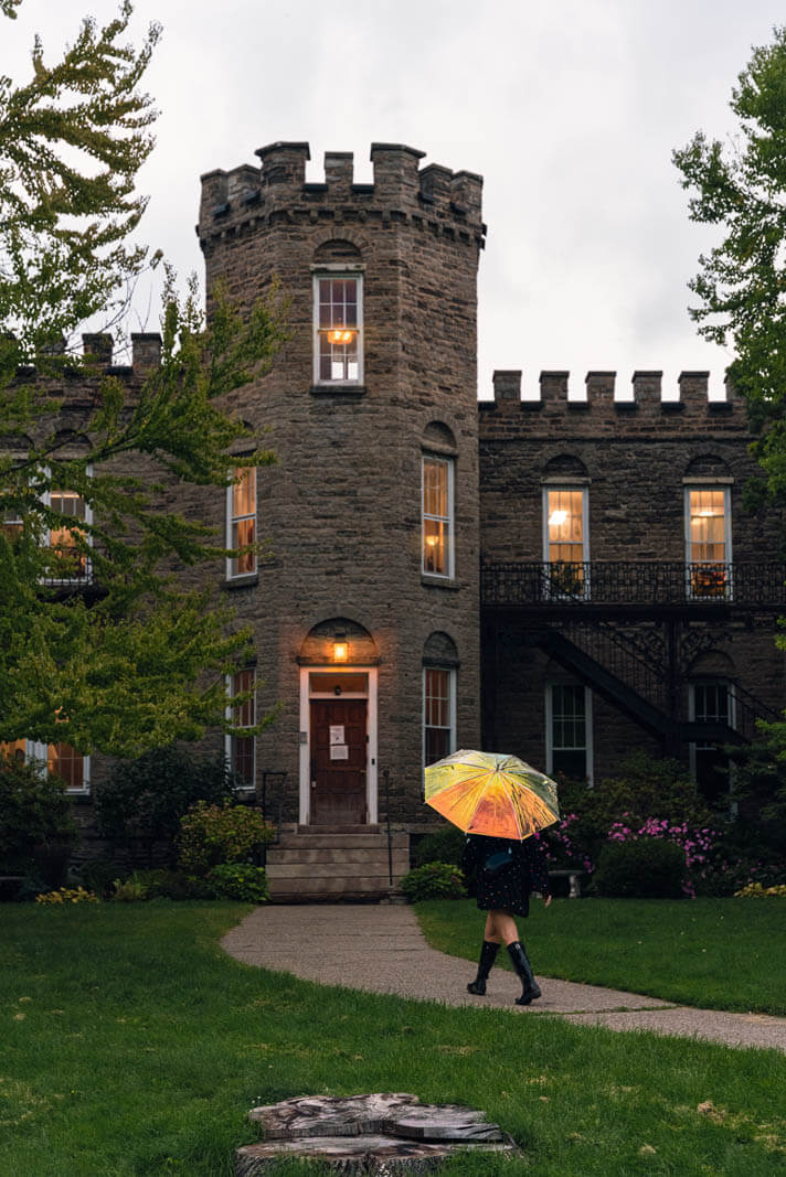 Warner Castle in Highland Park in Rochester New York